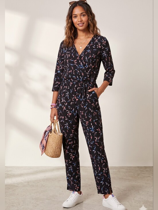 Reitmans Pants - REITMANS - Floral Print Jump Suit